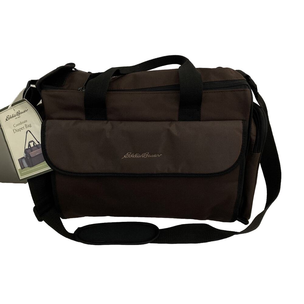 Eddie Bauer Coordinate Diaper Duffle Bag Brown , Changing Pad NWT